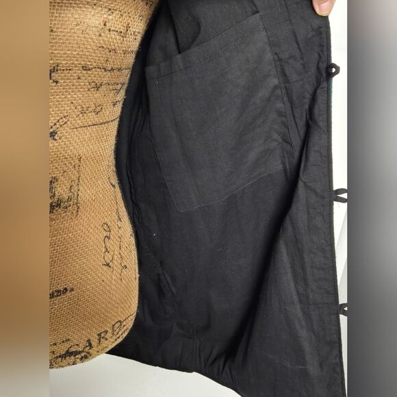 Vintage 70s Nepal Boiled Wool Jacket Coat Toggle Buttons Sz Large - Picture 11 of 14